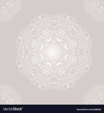 Ornamental round lace with damask and arabesque vector image