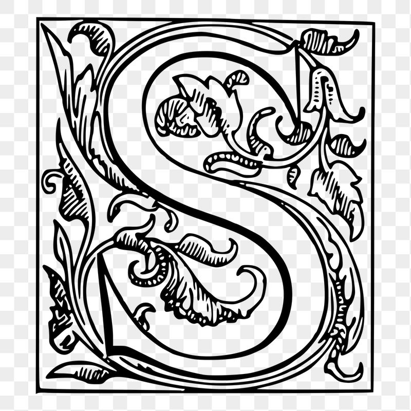 Ornamental S letter png sticker, | Free PNG - rawpixel