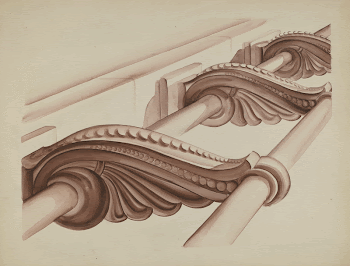 Ornamental Stair Rail (ca.1937) by Natalie | Free Photo - rawpixel