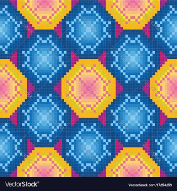 Ornamental tile pattern vector image