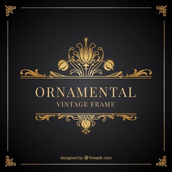 Ornamental vintage golden frame Free Vector
