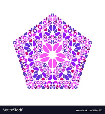 Ornate abstract colorful geometrical flower vector image