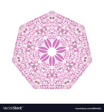Ornate abstract colorful geometrical flower vector image