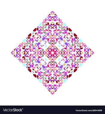 Ornate abstract geometrical colorful gemstone vector image