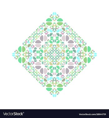 Ornate abstract isolated stone diagonal square vector image