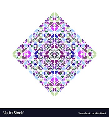 Ornate abstract isolated stone ornament square vector image