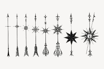 Ornate arrow collage element set, | Free PSD Illustration - rawpixel