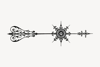 Ornate arrow collage element, vintage | Free PSD Illustration - rawpixel