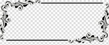Ornate black frame illustration, Borders and Frames , side border transparent background PNG clipart