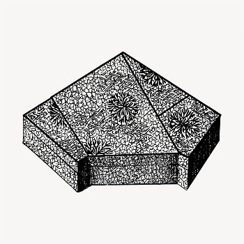 Ornate box illustration clipart vector. | Free Vector - rawpixel