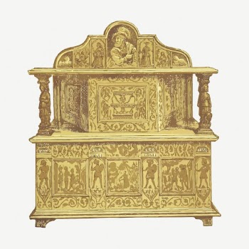 Ornate cabinet furniture collage element, | Free PSD - rawpixel