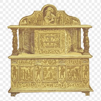 Ornate cabinet png, furniture sticker | Free PNG - rawpixel