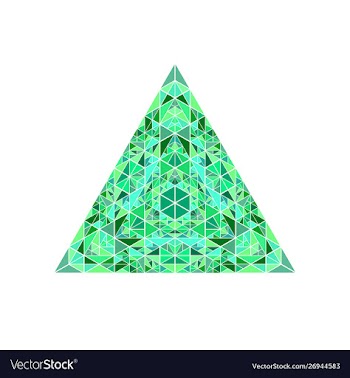 Ornate colorful abstract triangle pyramid symbol vector image