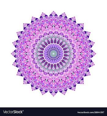 Ornate colorful geometrical abstract triangle vector image
