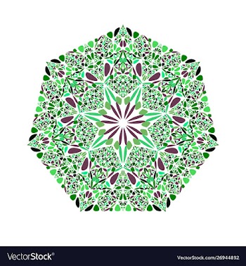 Ornate colorful geometrical floral mosaic vector image