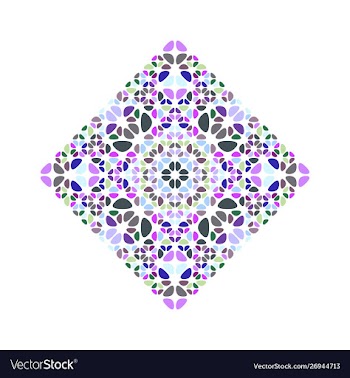 Ornate colorful geometrical gravel ornament vector image