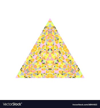 Ornate colorful isolated geometrical mosaic vector image