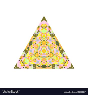Ornate colorful polygonal abstract triangle vector image