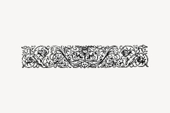 Ornate divider drawing, vintage illustration | Free Vector Illustration - rawpixel