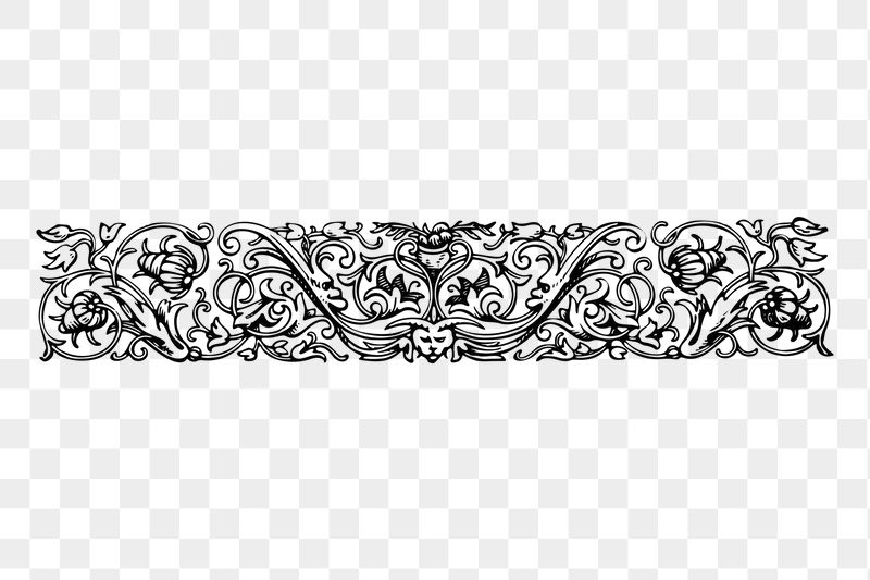 Ornate divider png sticker, vintage | Free PNG - rawpixel