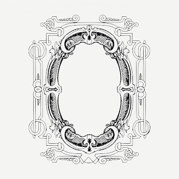 Ornate frame  clipart, black | Free PSD - rawpixel