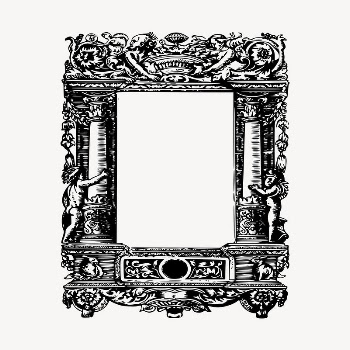 Ornate frame clipart, vintage illustration | Free Vector - rawpixel