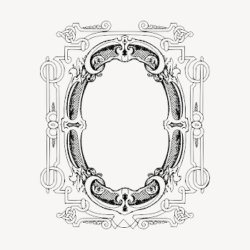 Ornate frame collage element, drawing | Free Vector - rawpixel
