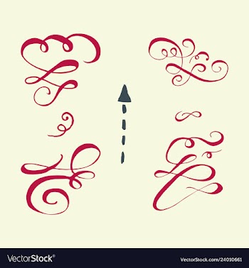 Ornate frame elements vintage and filigree vector image