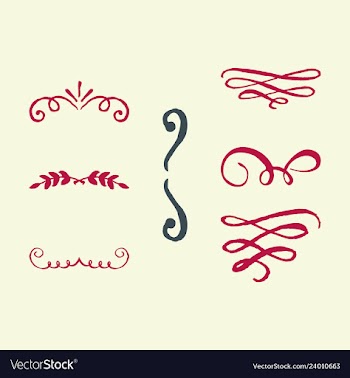 Ornate frame elements vintage and filigree vector image