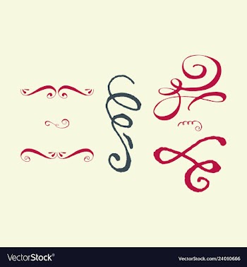 Ornate frame elements vintage and filigree vector image