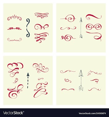 Ornate frame elements vintage and filigree vector image