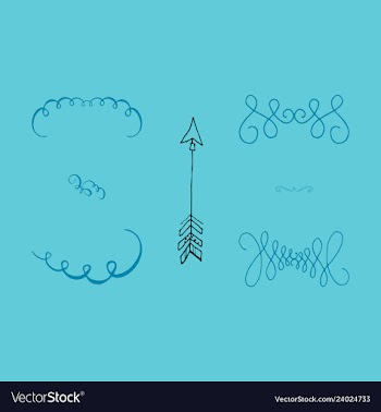 Ornate frame elements vintage and filigree vector image
