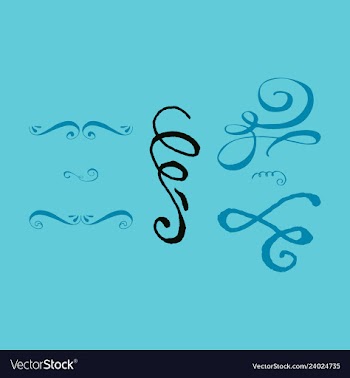 Ornate frame elements vintage and filigree vector image
