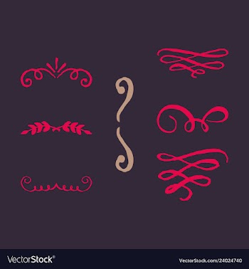 Ornate frame elements vintage and filigree vector image