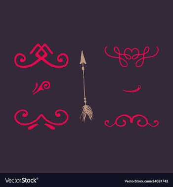 Ornate frame elements vintage and filigree vector image