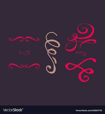 Ornate frame elements vintage and filigree vector image
