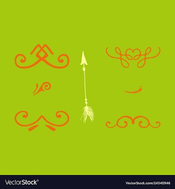 Ornate frame elements vintage and filigree vector image