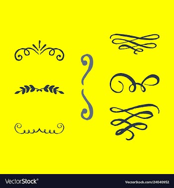 Ornate frame elements vintage and filigree vector image
