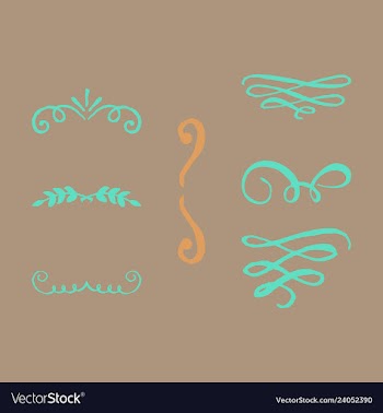 Ornate frame elements vintage and filigree vector image