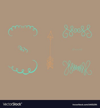 Ornate frame elements vintage and filigree vector image