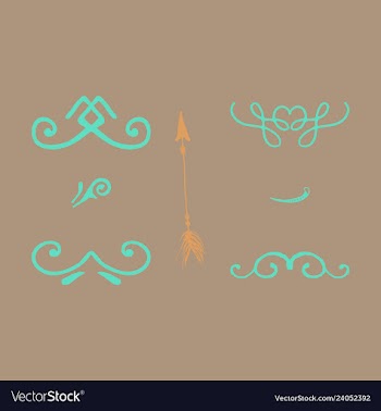 Ornate frame elements vintage and filigree vector image