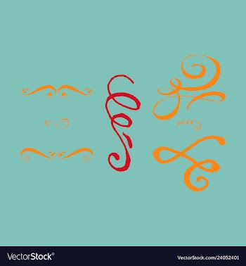 Ornate frame elements vintage and filigree vector image