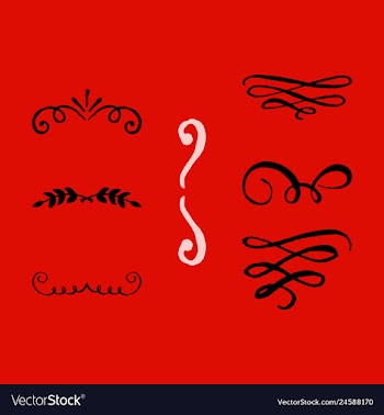 Ornate frame elements vintage and filigree vector image