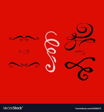 Ornate frame elements vintage and filigree vector image