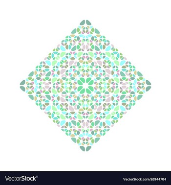 Ornate geometrical abstract colorful gemstone vector image