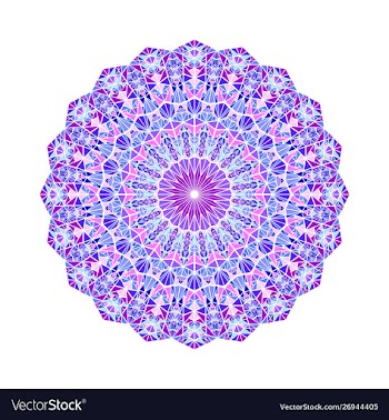 Ornate geometrical abstract colorful triangle vector image