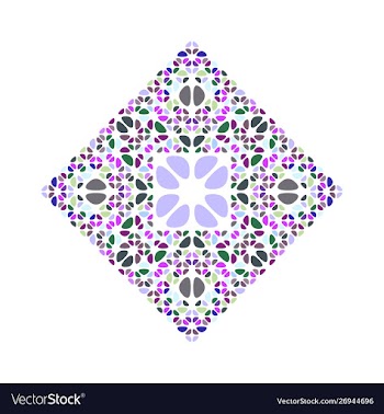 Ornate geometrical abstract gravel diagonal vector image