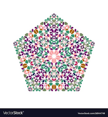 Ornate geometrical abstract stone ornament vector image
