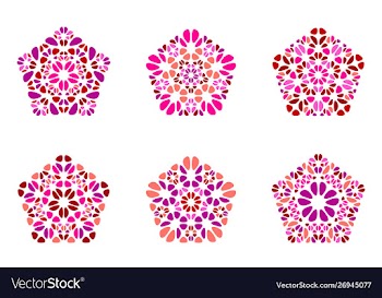 Ornate geometrical colorful floral mosaic vector image