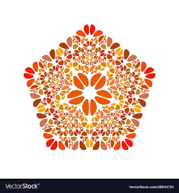 Ornate geometrical isolated colorful gravel vector image
